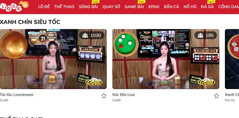 kho trò chơi tại lode88