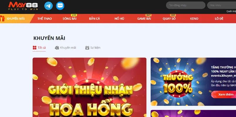 may88 4 Các chương trình khuyến mãi nổi bật tại MAY88 năm 2025