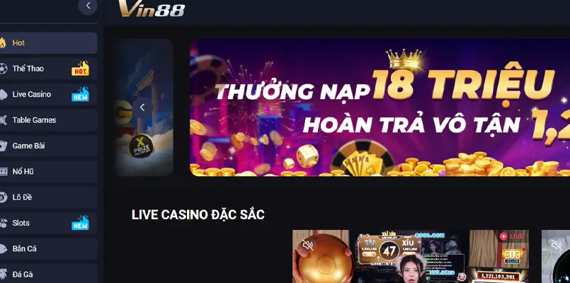 vin88 1 kho game tại vin88
